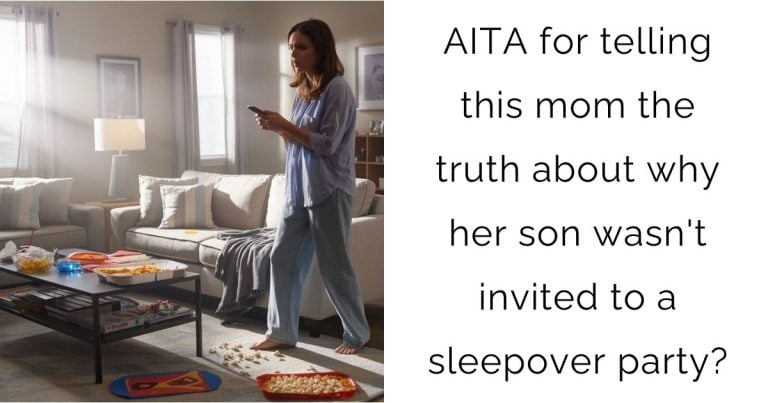 AITA for telling this mom the truth about why her son wasn’t invited to a sleepover party?