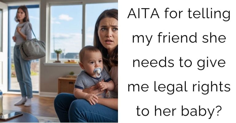 AITA for telling my friend she needs to give me legal rights to her baby?