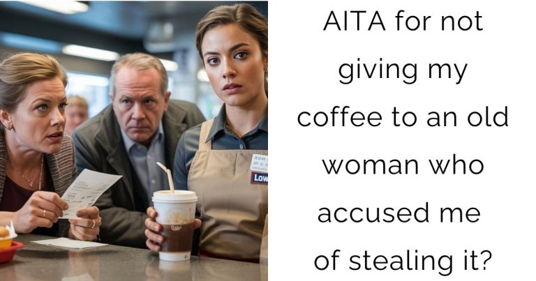 AITA for not giving my coffee to an old woman who accused me of stealing it?