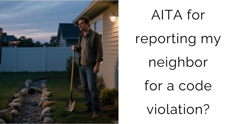 AITA for reporting my neighbor for a code violation?