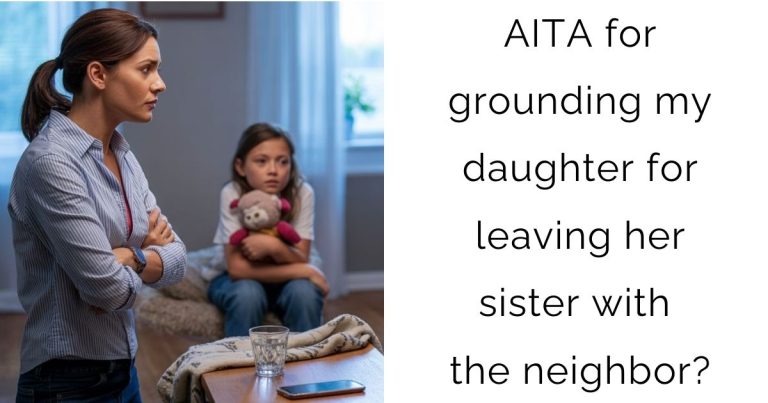 AITA for grounding my daughter for leaving her sister with the neighbor?
