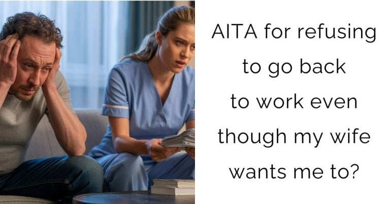 AITA for refusing to go back to work even though my wife wants me to?