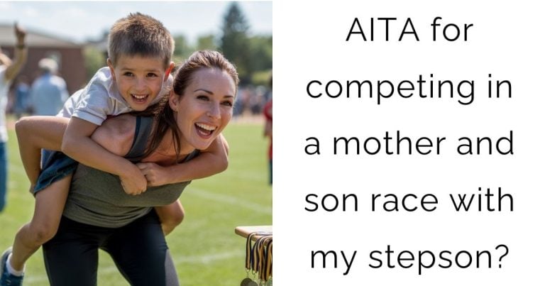 AITA for competing in a mother and son race with my stepson?