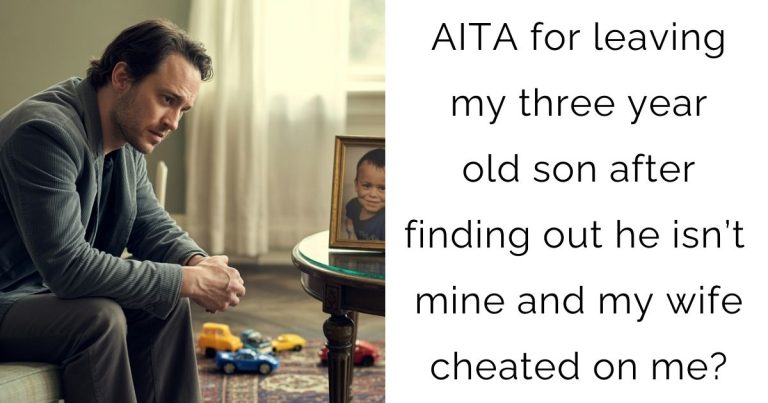 AITA for leaving my three year old son after finding out he isn’t mine and my wife cheated on me?