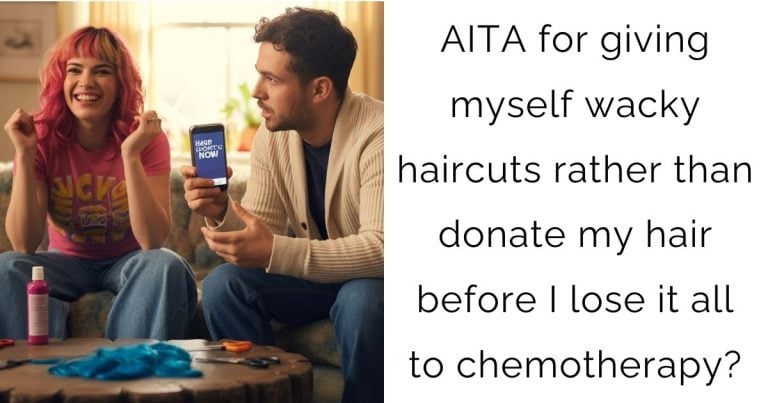 AITA for giving myself wacky haircuts rather than donate my hair before I lose it all to chemotherapy?