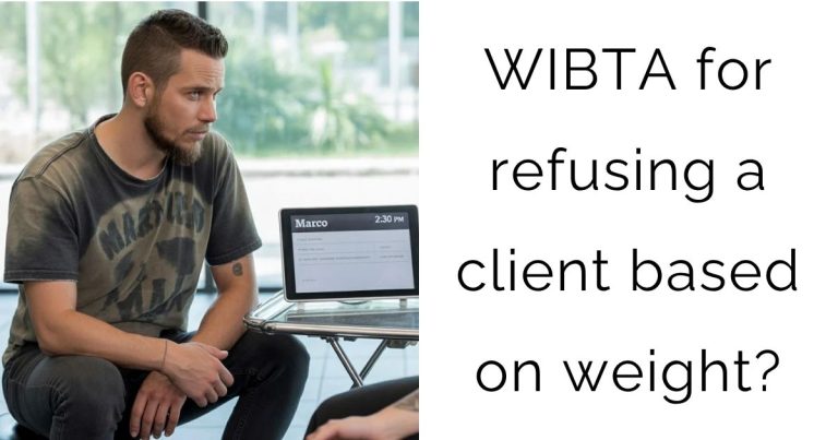 WIBTA for refusing a client based on weight?