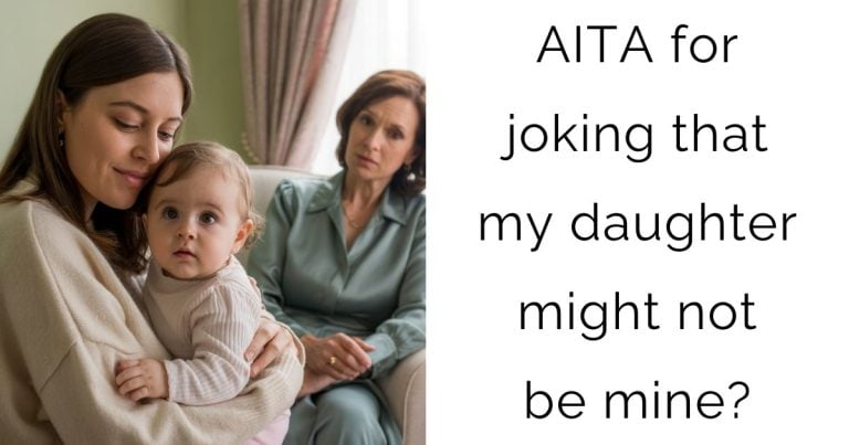 AITA for joking that my daughter might not be mine?