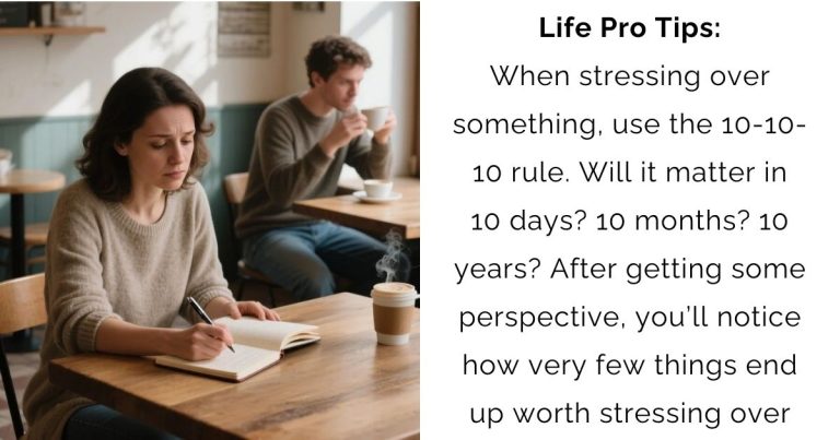 The 10-10-10 Rule: Your Easy Way to Stop Sweating the Small Stuff