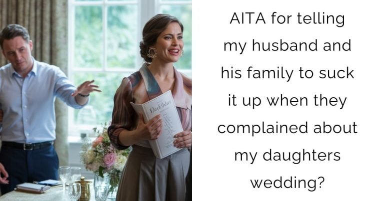 AITA for telling my husband and his family to suck it up when they complained about my daughters wedding?