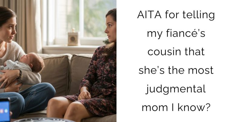 AITA for telling my fiancé’s cousin that she’s the most judgmental mom I know?