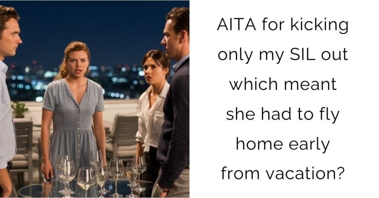 AITA for kicking only my SIL out which meant she had to fly home early from vacation?