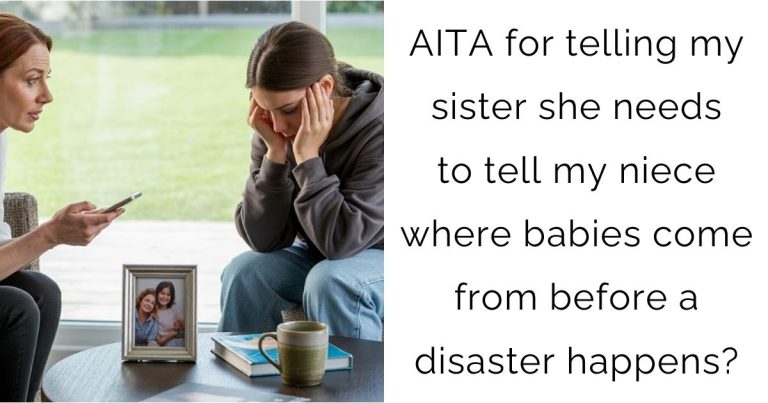 AITA for telling my sister she needs to tell my niece where babies come from before a disaster happens?