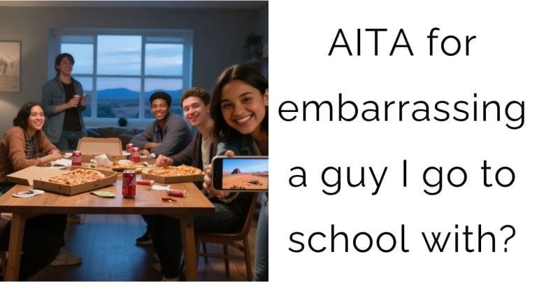 AITA for embarrassing a guy I go to school with?