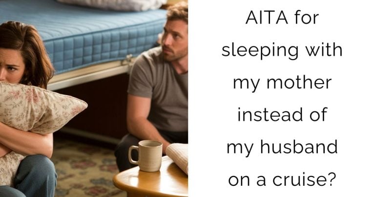 AITA for sleeping with my mother instead of my husband on a cruise?