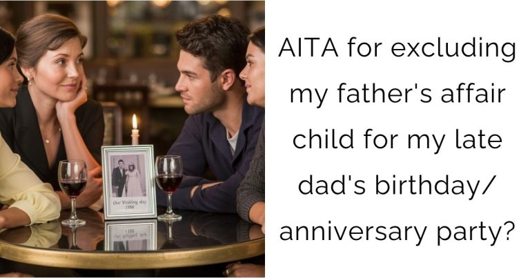 AITA for excluding my father’s affair child for my late dad’s birthday/anniversary party?