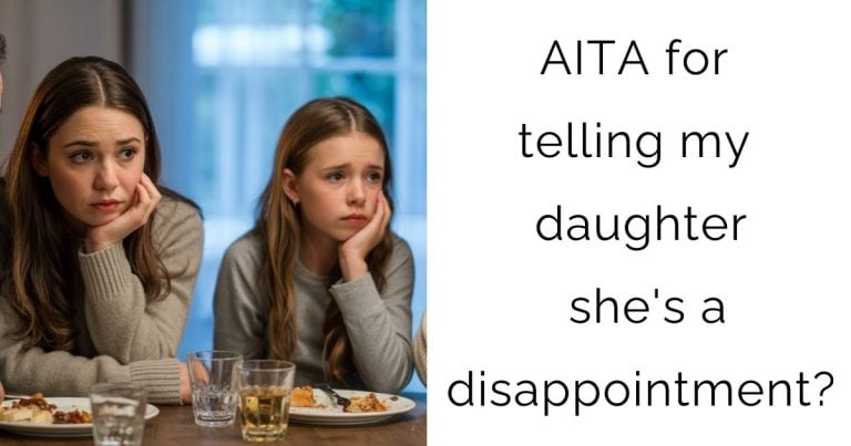 AITA for telling my daughter she’s a disappointment?