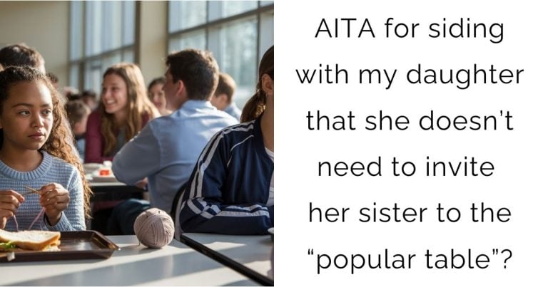 AITA for siding with my daughter that she doesn’t need to invite her sister to the “popular table”?