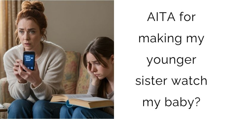 AITA for making my younger sister watch my baby?
