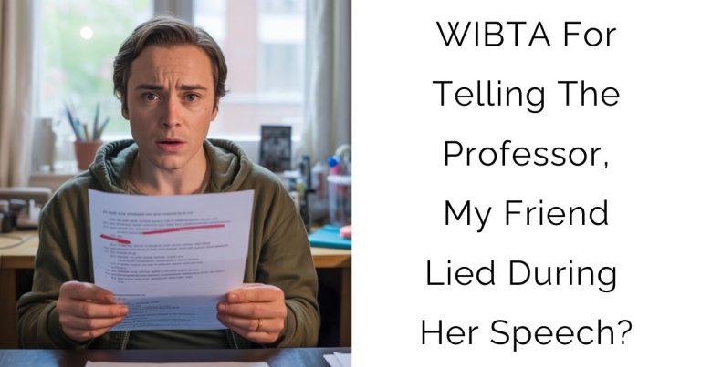 WIBTA For Telling The Professor, My Friend Lied During Her Speech?