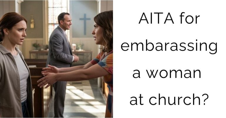 AITA for embarassing a woman at church?