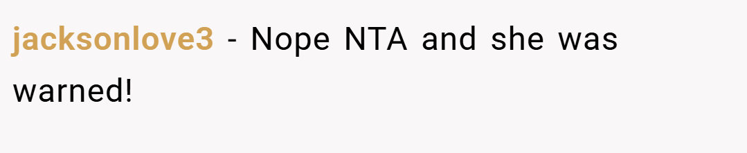 jacksonlove3 − Nope NTA and she was warned!