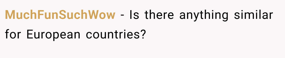 MuchFunSuchWow − Is there anything similar for European countries?