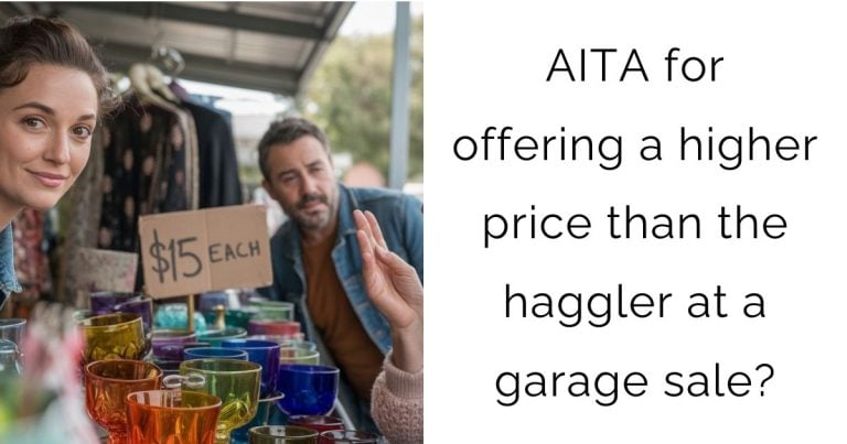 AITA for offering a higher price than the haggler at a garage sale?
