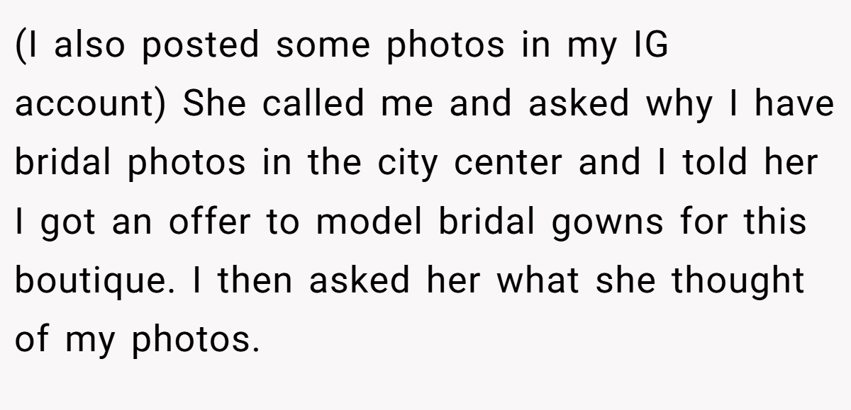 (I also posted some photos in my IG account) She called me and asked why I have bridal photos in the city center and I told her I got an offer to model bridal gowns for this boutique. I then asked her what she thought of my photos.
