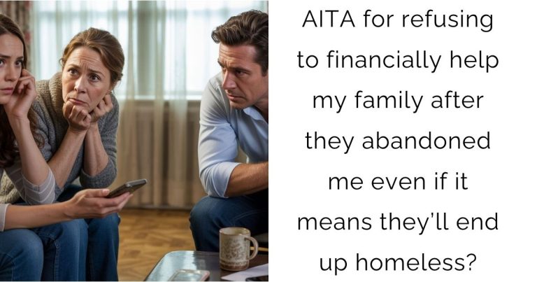 AITA for refusing to financially help my family after they abandoned me even if it means they’ll end up homeless?