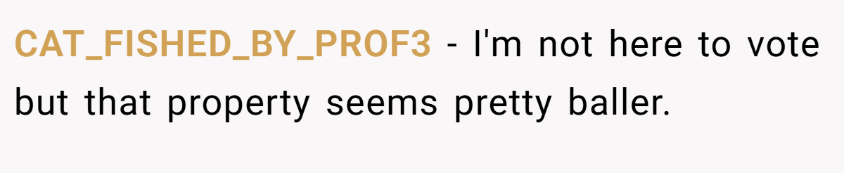 CAT_FISHED_BY_PROF3 − I'm not here to vote but that property seems pretty baller.