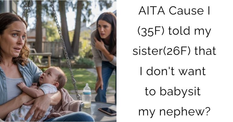 AITA Cause I (35F) told my sister(26F) that I don’t want to babysit my nephew?