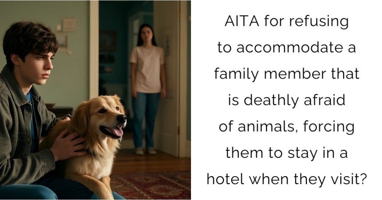 AITA for refusing to accommodate a family member that is deathly afraid of animals, forcing them to stay in a hotel when they visit?