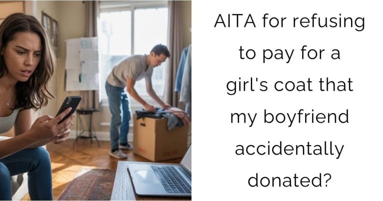AITA for refusing to pay for a girl’s coat that my boyfriend accidentally donated?