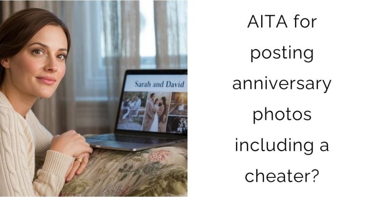 AITA for posting anniversary photos including a cheater?