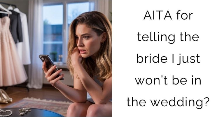 AITA for telling the bride I just won’t be in the wedding?