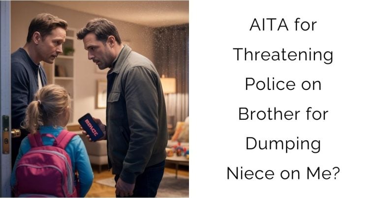 AITA for Threatening Police on Brother for Dumping Niece on Me?