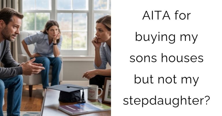 AITA for buying my sons houses but not my stepdaughter?