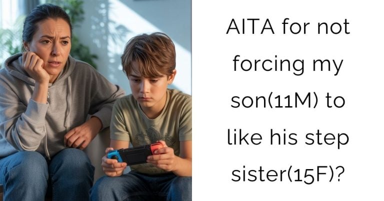 AITA for not forcing my son (11M) to like his step-sister (15F)?