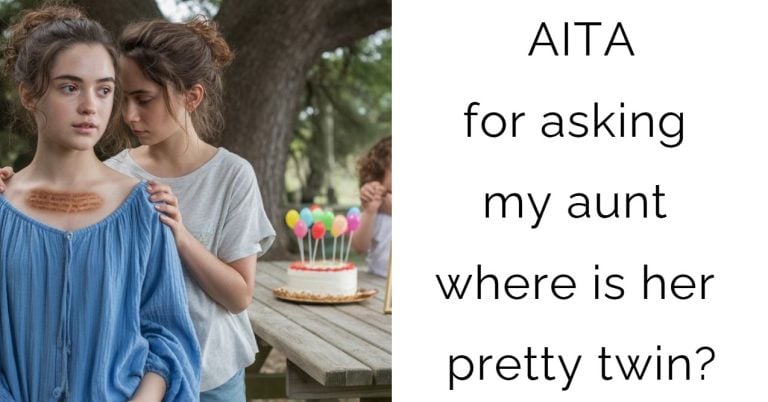 AITA for asking my aunt where is her pretty twin?