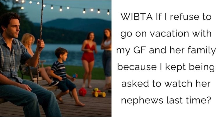 WIBTA If I refuse to go on vacation with my GF and her family because I kept being asked to watch her nephews last time?
