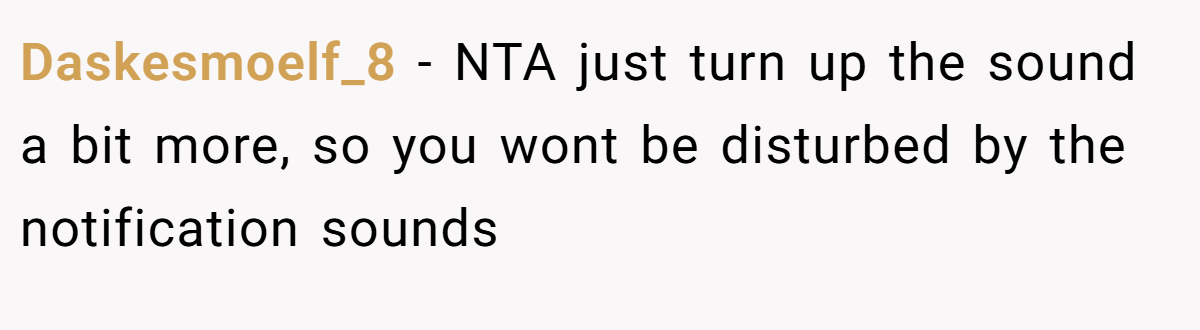 Daskesmoelf_8 - NTA just turn up the sound a bit more, so you wont be disturbed by the notification sounds