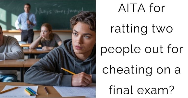 AITA for ratting two people out for cheating on a final exam?