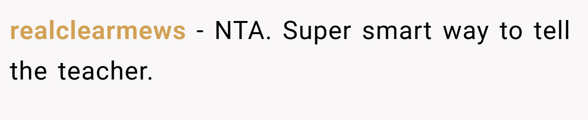 realclearmews − NTA. Super smart way to tell the teacher.