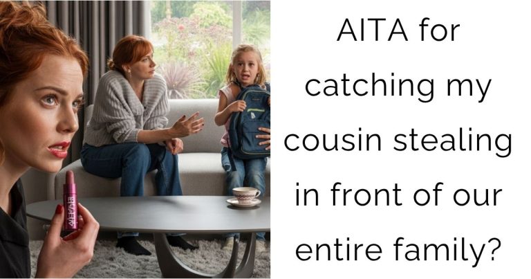 AITA for catching my cousin stealing in front of our entire family?