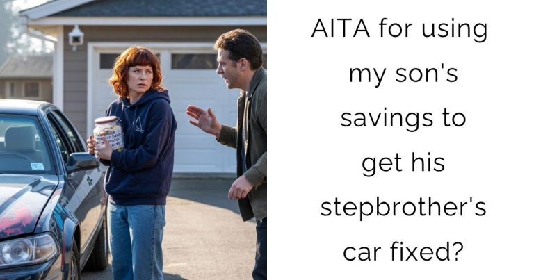 AITA for using my son’s savings to get his stepbrother’s car fixed?