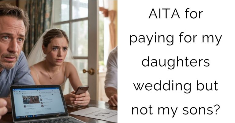 AITA for paying for my daughters wedding but not my sons?
