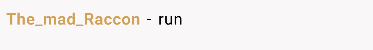 The_mad_Raccon - run