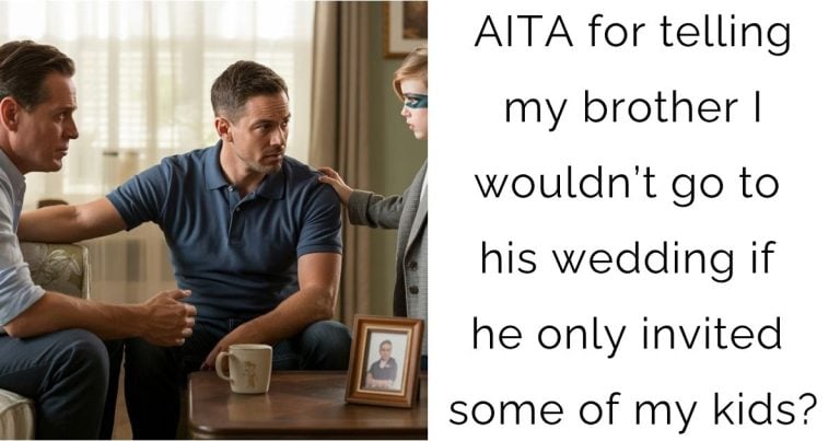 AITA for telling my brother I wouldn’t go to his wedding if he only invited some of my kids?