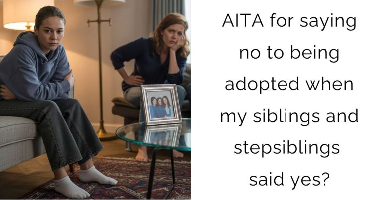 AITA for saying no to being adopted when my siblings and stepsiblings said yes?