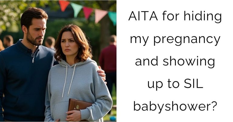 AITA for hiding my pregnancy and showing up to SIL babyshower?